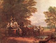 Thomas Gainsborough The Harvest wagon Germany oil painting artist